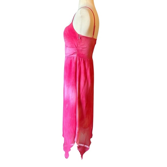 H&M | Women's Pink Shimmer Threads Asymmetrical A-Line Dress Size 6 - Picture 6 of 14